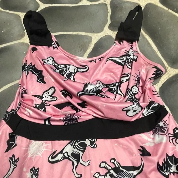 Dinosaur skeletons Halloween dress xl - Picture 1 of 10